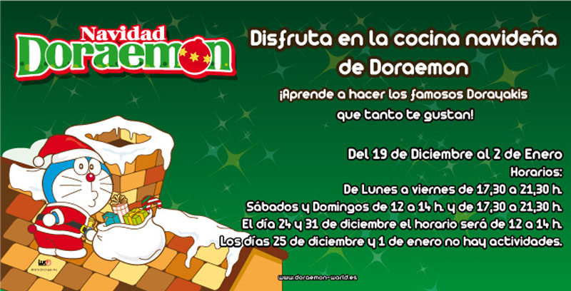 Disfruta en la cocina navideña de Doraemon